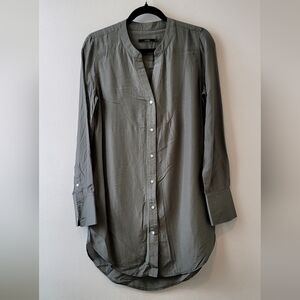 J Brand chico v neck silk blend shirt dress